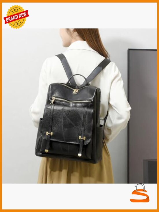 PU Leather Fashion Backpack Purse for Women Travel Shoulder Bag main image 7